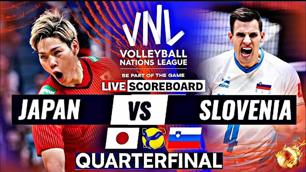 JAPAN vs SLOVENIA Live Score Update Today Match VNL 2023 FIVB MENS VOLLEYBALL NATIONS LEAGUE