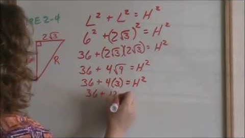 Lesson 18 - Pythagorean Theorem with Radicals