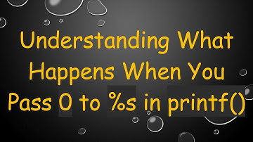 Understanding What Happens When You Pass 0 to %s in printf()