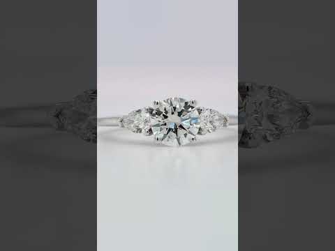 0.70 Carat three-stone diamond engagement ring