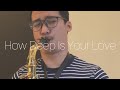 How deep is your love saxophone cover by dori wirawan