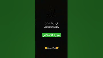 سورة الاخلاص #قران_كريم #سورة الاخلاص