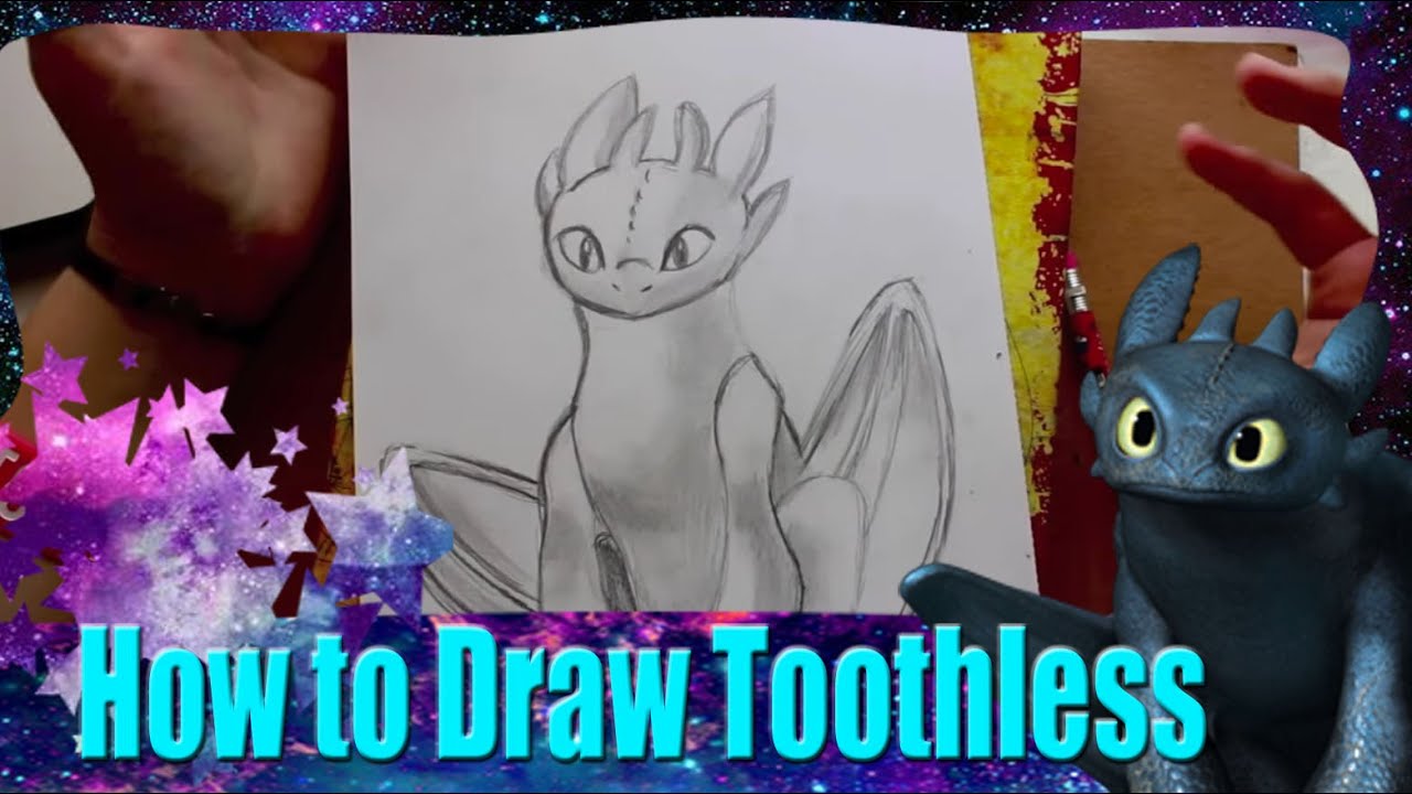How to Draw TOOTHLESS from Dreamwork's How to Train Your Dragon