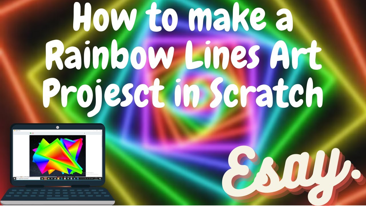 How to Make Rainbow lines Art in Scratch( Tutorial 16 ) - YouTube