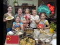 A chinese feast on the homestead  large family style