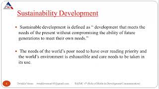 Role of media in Development Communication
