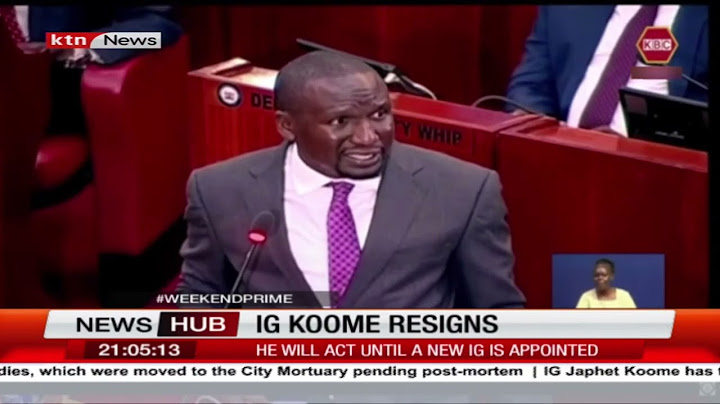 Besieged Inspector General of Police Japheth Koome resigns a day after cabinet was dissolved