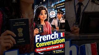 Airport French Conversation 🇫🇷✈️Student Must Know! #frenchforbeginners#french#shorts  #shortsfeed