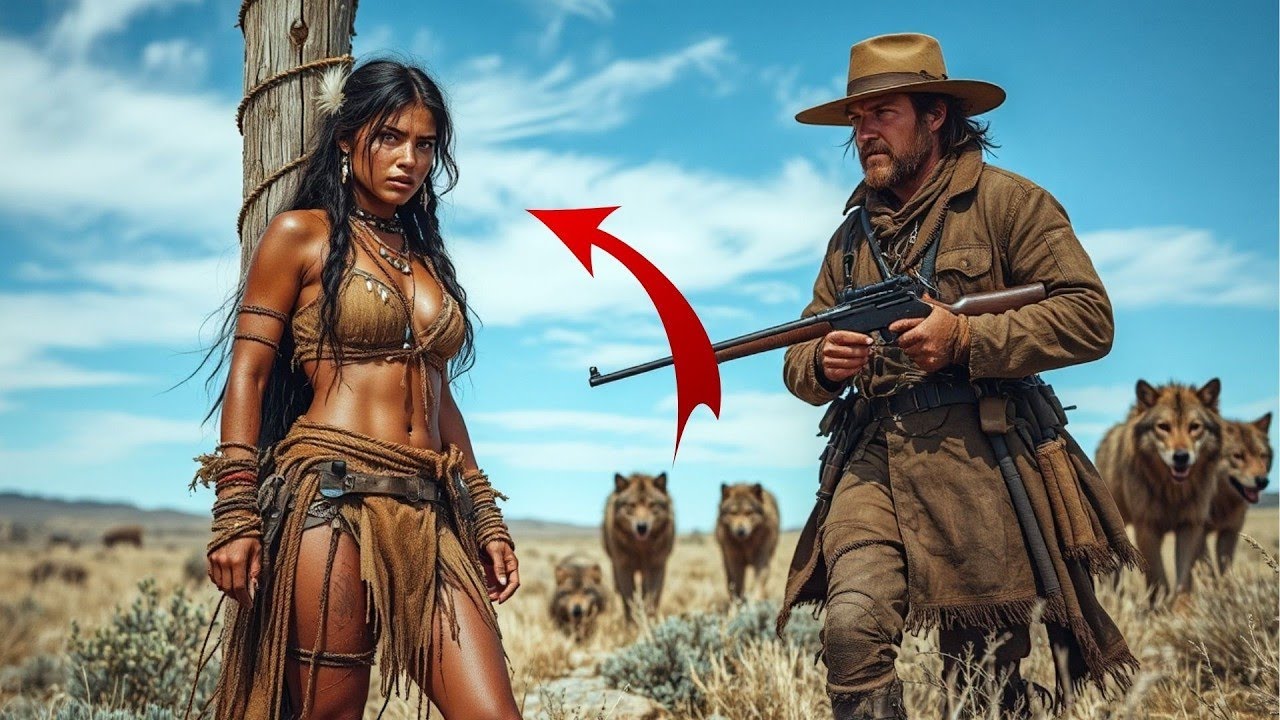 Apache-Frau als Beute für Wölfe gefesselt – Cowboy fand sie und weigerte sich, sie zurückzulassen!