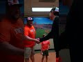 Jackson Holliday met with the fans who caught his first home run ball after the game!!