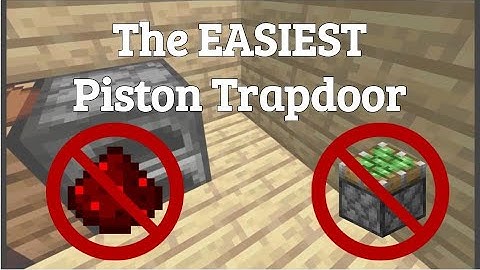 The EASIEST Flush Piston Trapdoor with a hidden key! | No redstone dust/sticky pistons required
