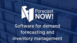 Forecast NOW! Software for demand forecasting and inventory management