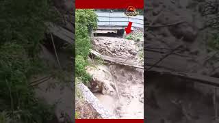 🌧⚠️ Impactante: alud de lodo arrasa con todo en segundos