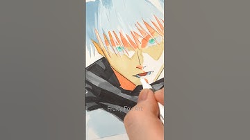 Drawing of Gojo from Jujutsu Kaisen colour with Ohuhu markers #art #sketch