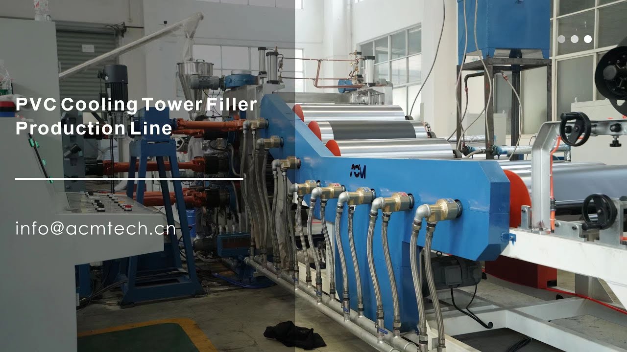 PVC Calendering Machine for making cooling tower filler PVC Cooling ...