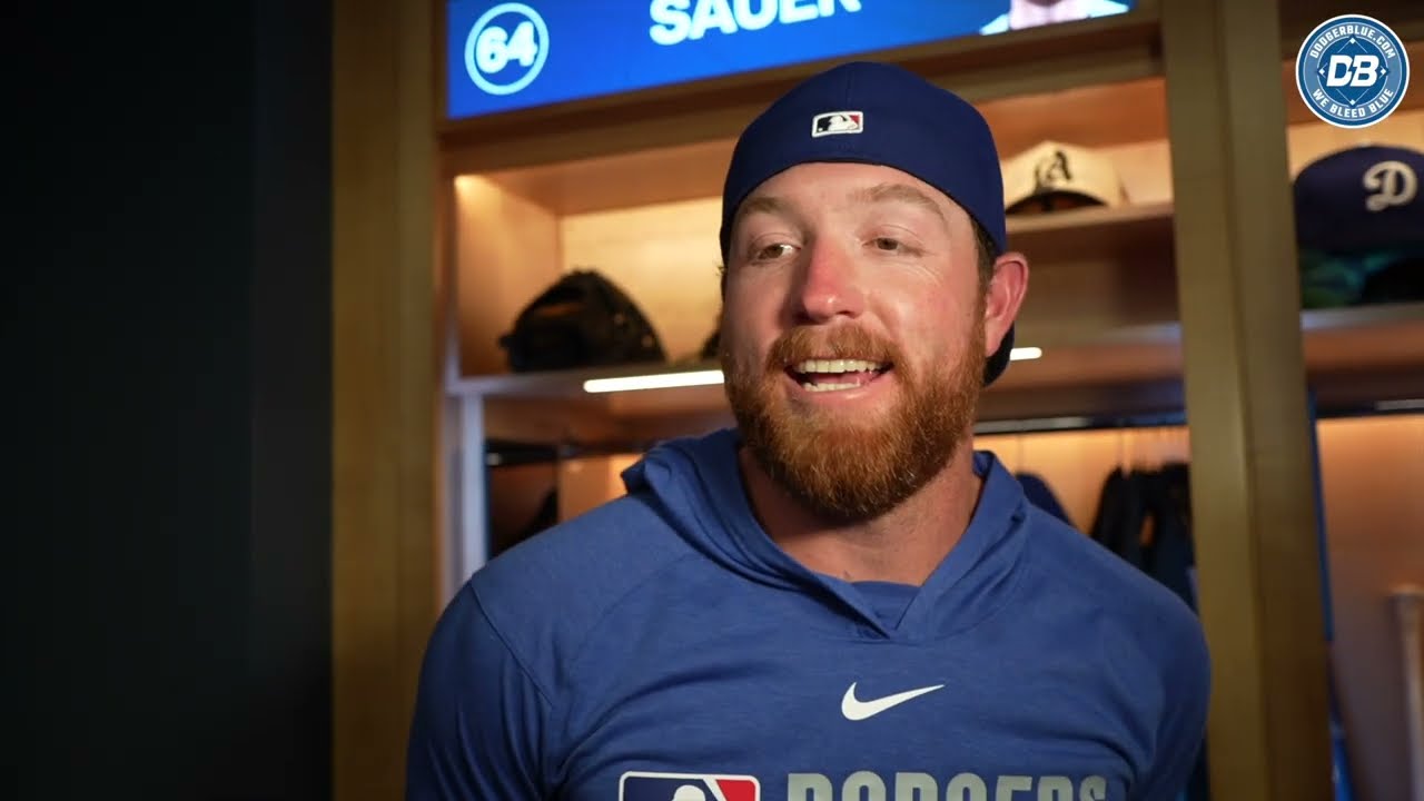 Dodgers postgame: Matt Sauer happy to get 1st MLB win and Dodgers postgame: Matt Sauer happy to get 1st MLB win and
