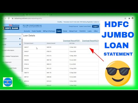 Hdfc Jumbo Loan statement download online