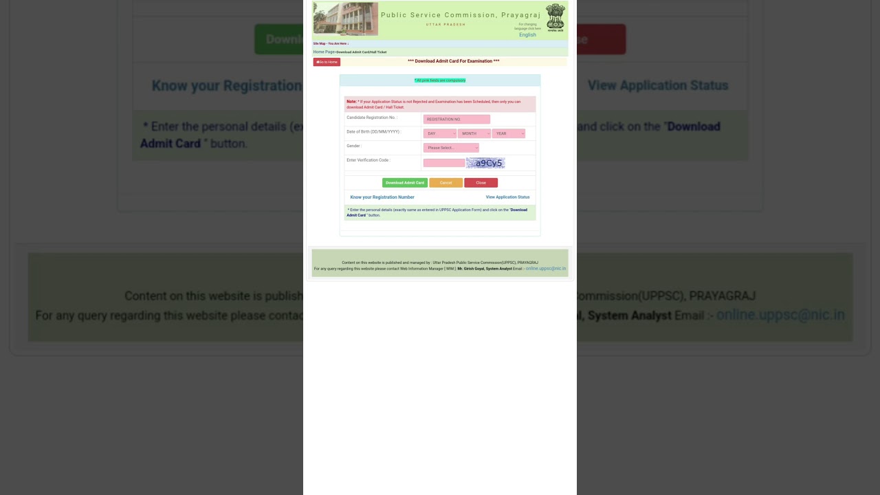 UPPSC Medical Officer Ayurvedic  Admit Card 2022 