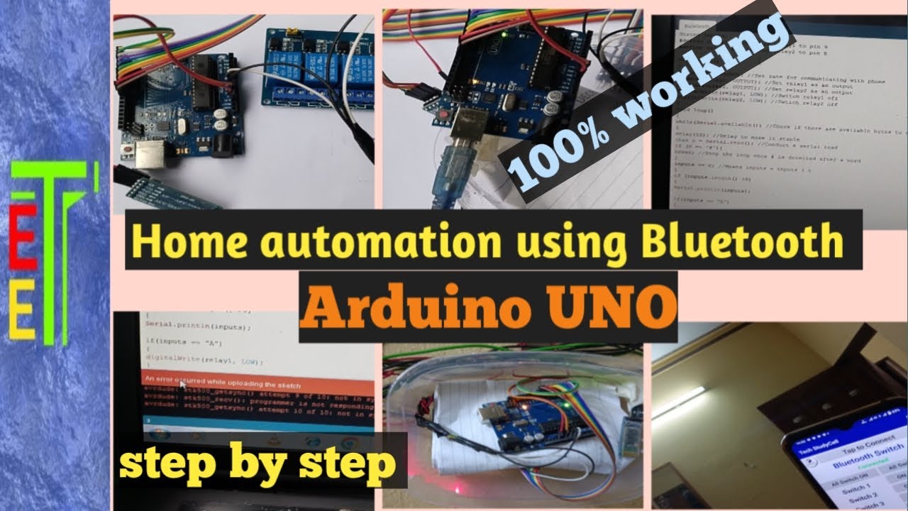 Home automation using Bluetooth and Arduino UNO - YouTube
