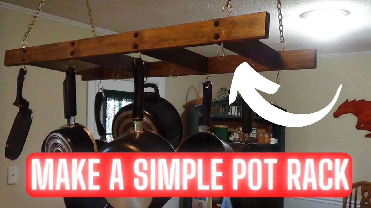 How To Make A Hanging Pot And Pan Rack Youtube