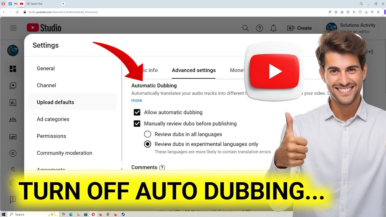 How to Turn OFF Auto Dubbing on YouTube Videos - YouTube