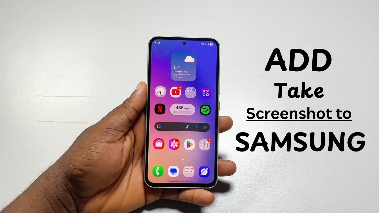 Quick Screen Show How to Add take screenshot to Quick Panel on Samsung Phone - YouTube