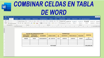 Combinar CELDAS en tabla de Word Y HACER UNA TABLA COMO DEBE SER