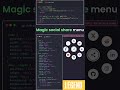 Magic Indicator Menu inspired social share menu using HTML CSS 🤯💥 Cool share menu 😎