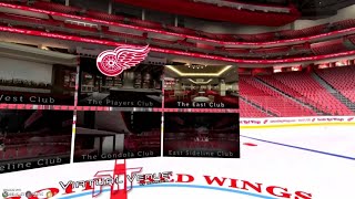 Little Caesars Arena virtual tour: East Club with Gordie Howe memorabilia