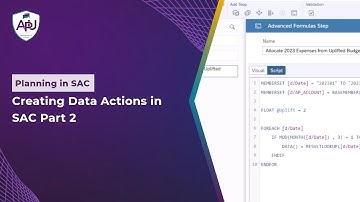 Creating Data Actions in SAP Analytics Cloud (Part 2)