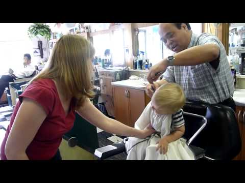 Ian's first haircut