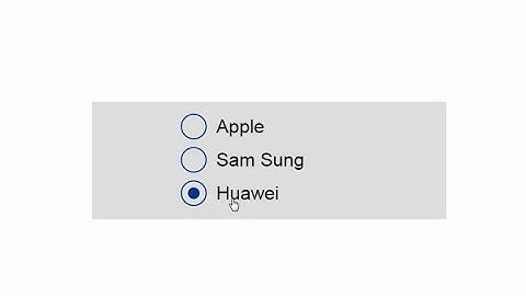 HTML/CSS Customize Radio Button