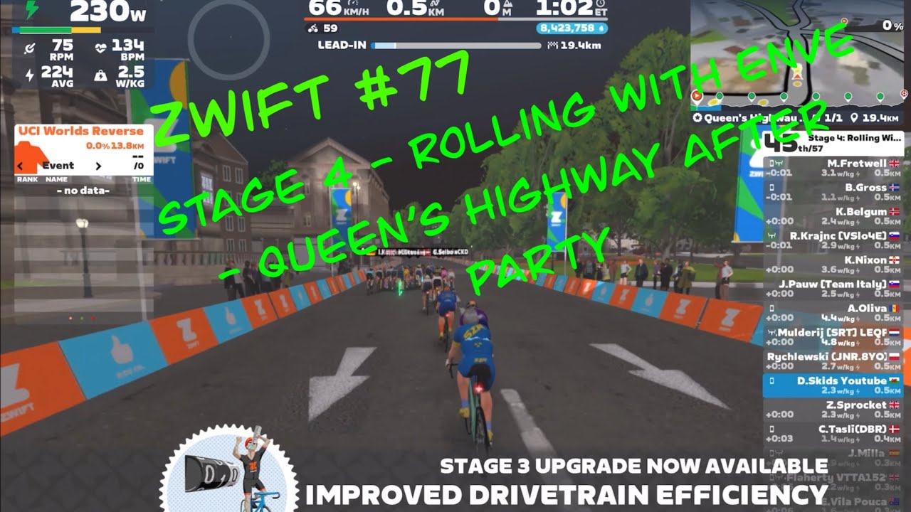 Zwift #77 Stage 4 - Rolling with Enve - Queen’s Highway after Party