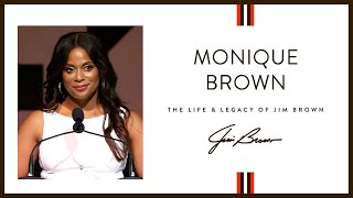 Monique Brown speaks at the Jim Brown Celebration of Life | Cleveland Browns