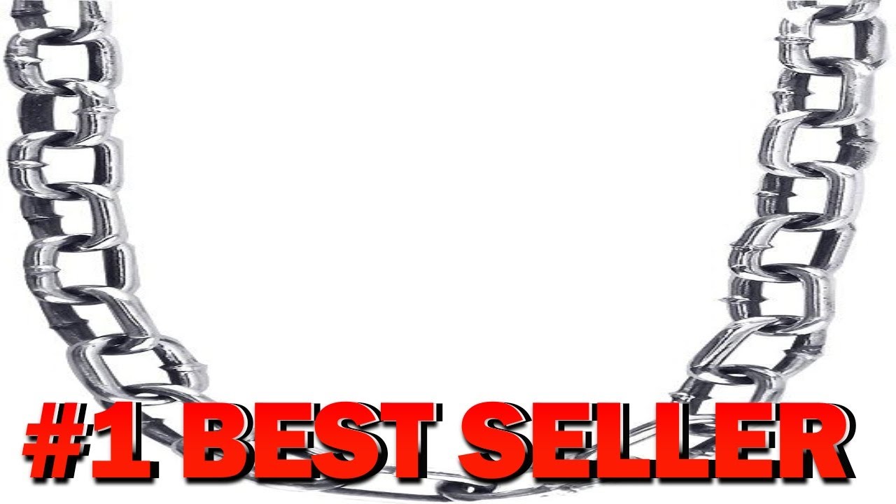 Mens Hardware Oval Link Chain with Black 22 Inches Long in Sterling - B07YQ7D6XQ