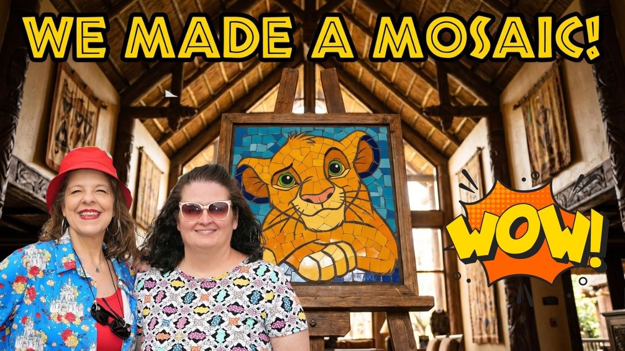 We Took a Mosaic Class at Animal Kingdom Lodge (You NEED to Try This!)