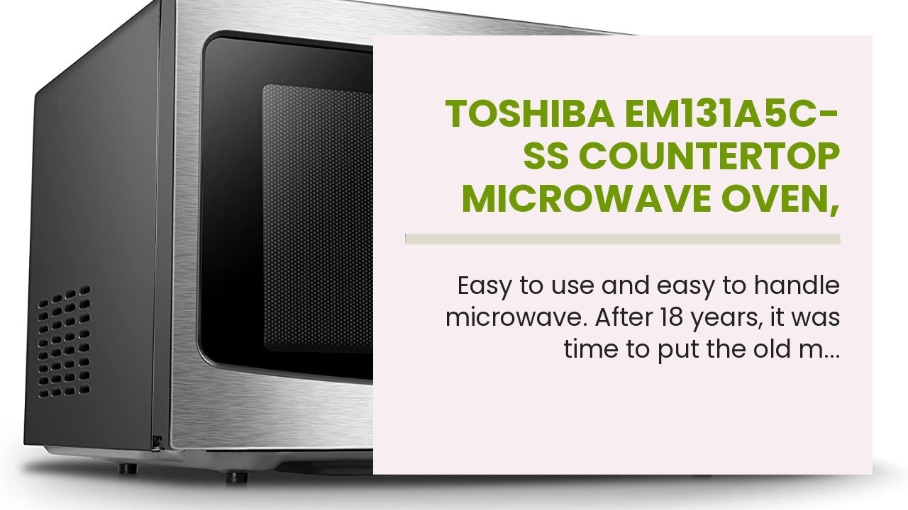 TOSHIBA EM131A5C-SS Countertop Microwave Oven, 1.2 Cu Ft with 12.4