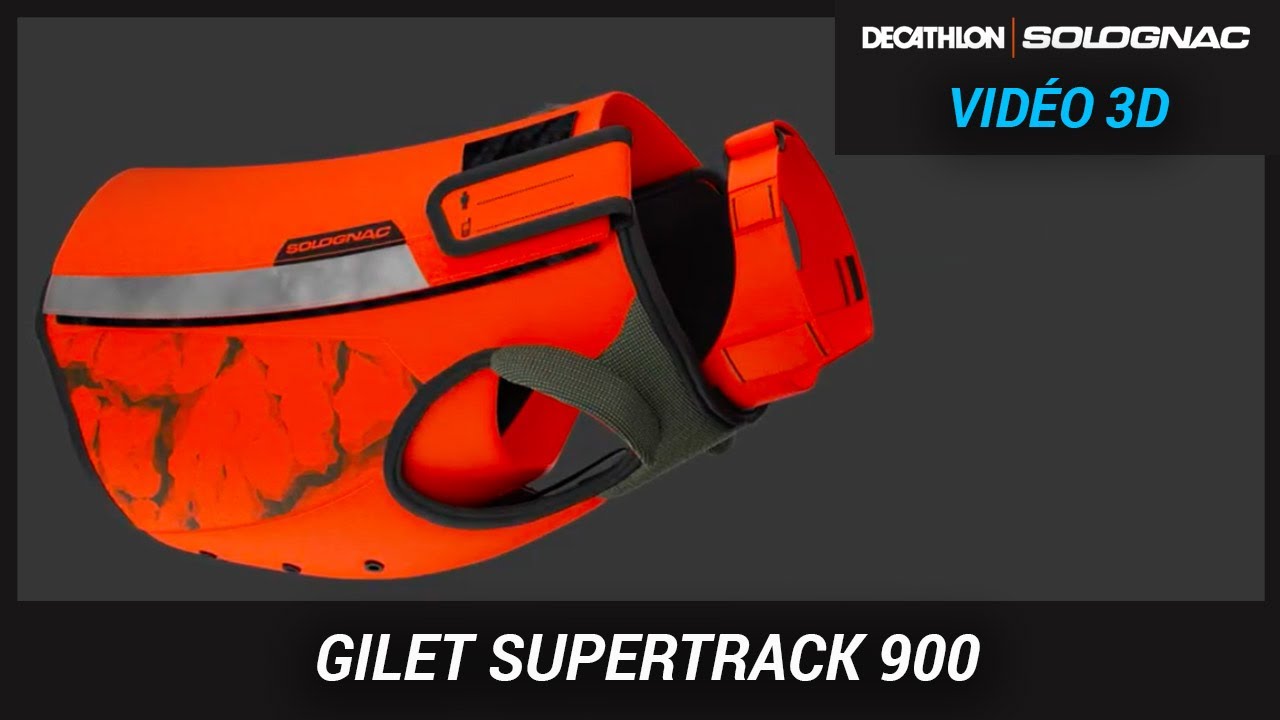 Le gilet supertrack 900 pour chien Solognac - YouTube