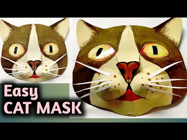 Creatology Cat Paper Mache Mask - 8.5 x 6.5 x 2 in