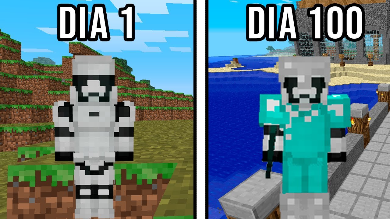 Eu passei 100 dias na versão mais antiga do Minecraft