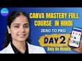Day2 Canva Mastery full course in hindi | Text Formatting in Canva | MobilePhone Graphics designing