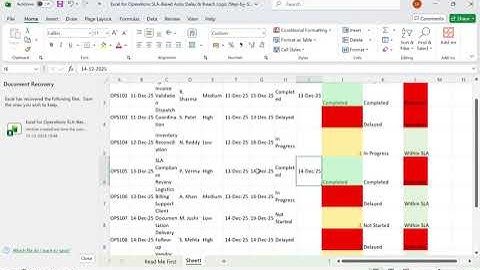 Excel deadline tracking series (IF formula
