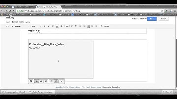 Adding Google Drive video to your Google Site