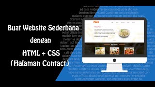Practice Creating a Website with HTML and CSS for Beginners - Indonesian (part 4) Contact