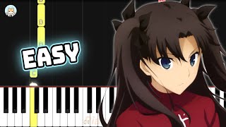 Fate/Stay Night Unlimited Blade Works OP - "ideal white" - EASY Piano Tutorial & Sheet Music