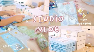 Studio Vlog ☁✨ Packing Orders for my Etsy Shop, New packing materials, 30 min of relaxing packing!!