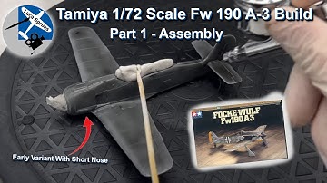 Tamiya 1/72 Scale Fw 190 A-3 Build Part 1 Best Shake-and-Bake Focke-Wulf Kit?