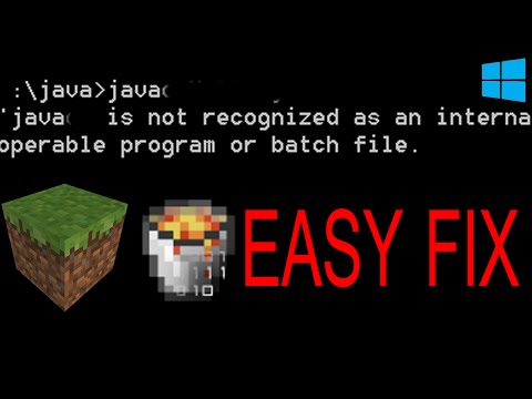MINECRAFT SERVER FIX : 'java' is not recognized as an internal or external command