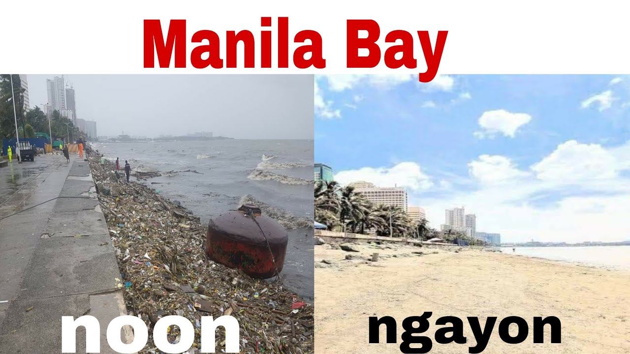 Kalagayan Ng Manila Bay Noon At Ngayon Lagyan Ng Kapsyon Ang Larawan