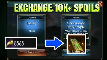 EXHCANGE SPOILS TO EMBLEM CONVERT GETTING CONQUEROR?? LEGACY OF DISCORD